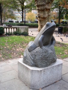 Frog Sculpture, Rittenhouse Square, Philadelphia, November 2009