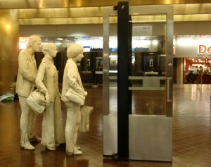 “The Commuters”, George Segal, Port Authority Bus Terminal, New York City. Photograph, April 2010.