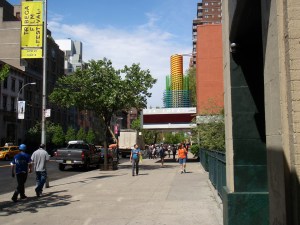 Street Scene, 8th Avenue, Chelsea, New York City. Unlike most of my photographs there are some people in this picture. April 2010.