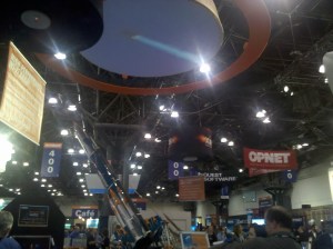 The Expo floor, Internet New York 2010. Futuristic. October 2010.