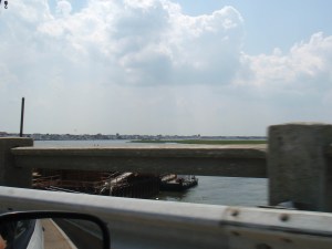 Continuing on the bridge. View of Great Egg Harbor Bay. August 2010.