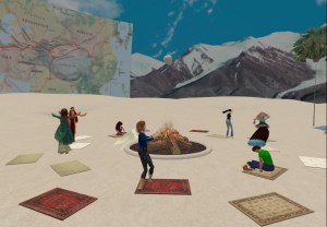 The Silk Road, a musical journey. We start to dance. Second Life, July 2010.